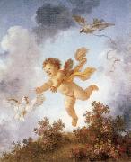 Jean-Honore Fragonard Pursuing a dove France oil painting artist